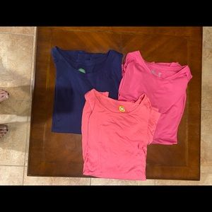 Long sleeve layering scrub tops